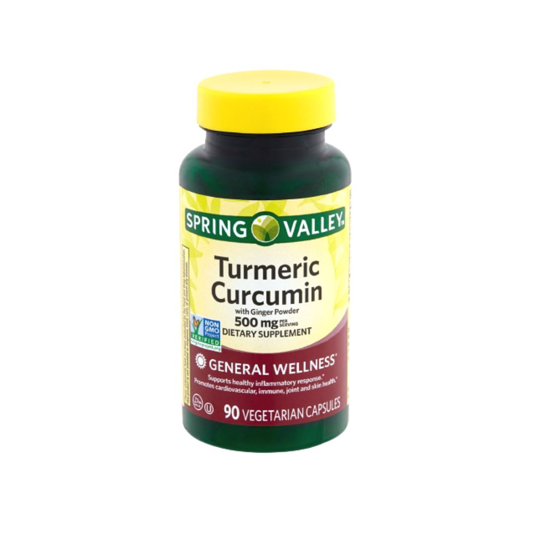Spring Valley Turmeric Curcumin with Ginger Powder Dietary Supplement, 500 mg  90 count Spring Valley Turmeric Curcumin with Ginger Powder Dietary Supplement, 500 mg  90 count